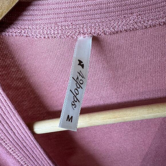 42Pops Cozy Cardigan Button Sweater Pink Women Medium - Picture 7 of 10